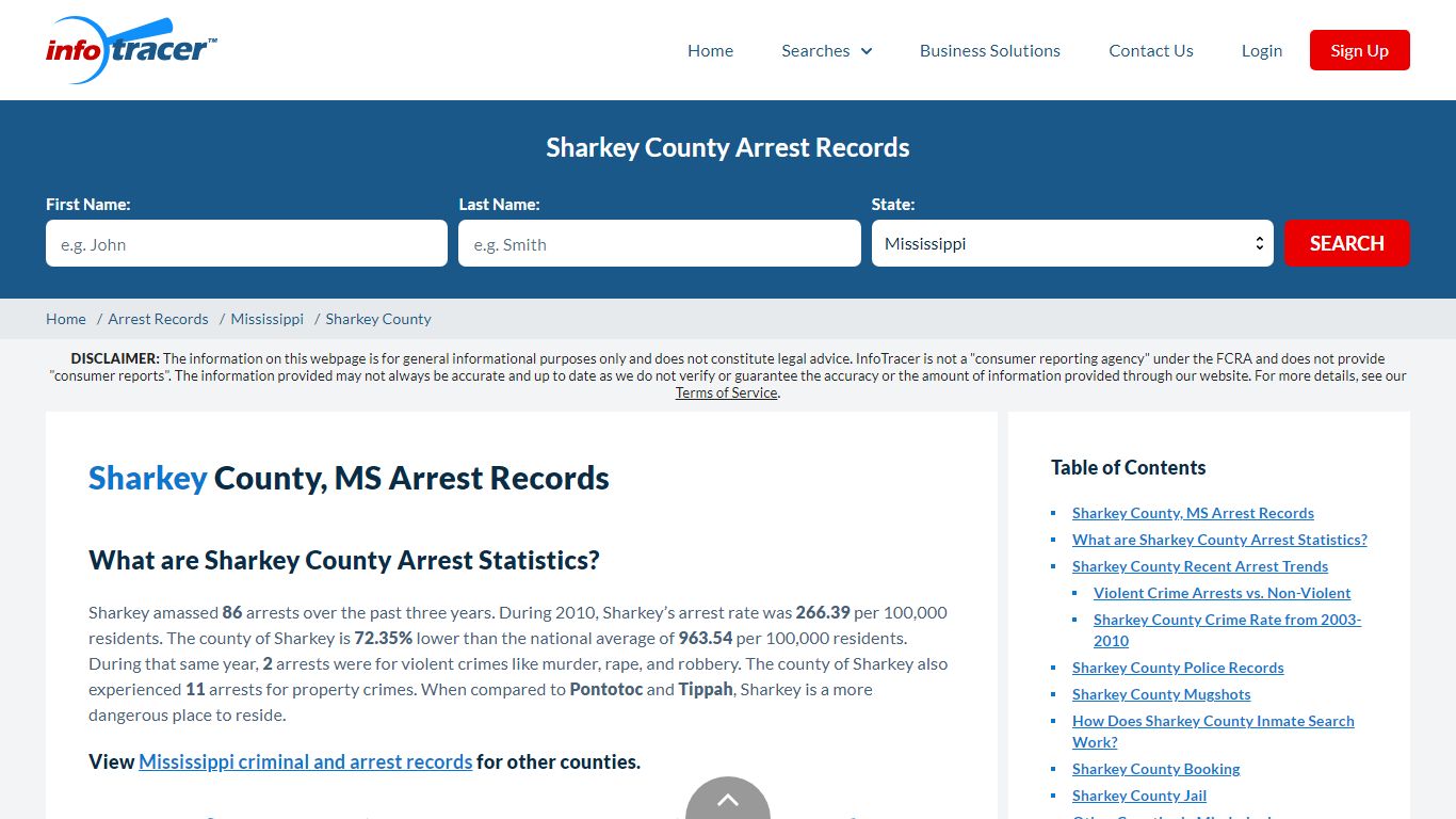 Sharkey County, MS Arrests, Mugshots & Jail Records - InfoTracer